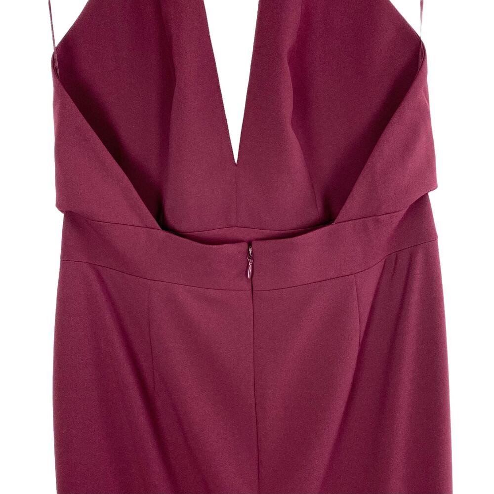 Dress The Population Camden Mermaid Hem Evening Gown – Burgundy, XL - Picture 6 of 12